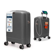 4FLY Leichter Hartschalen-Handgepäckkoffer (35L) - Grau