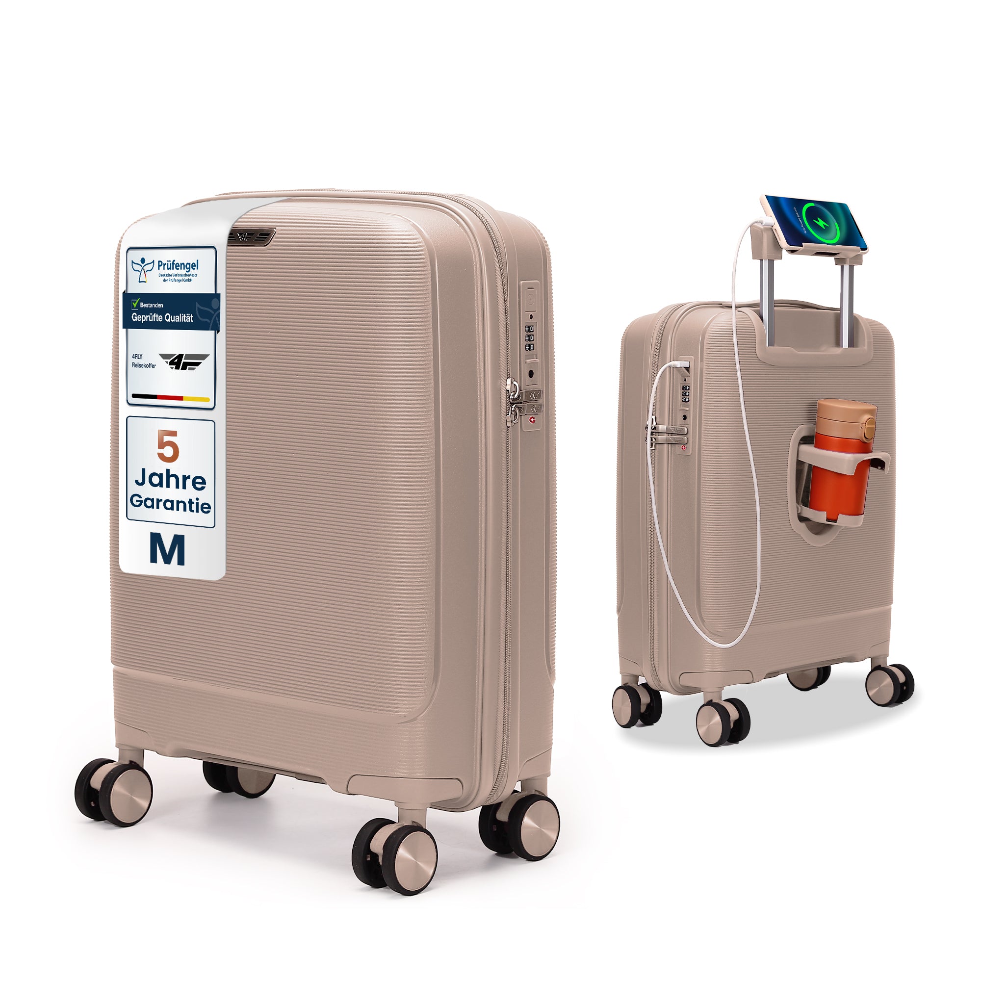 4FLY Leichter Hartschalen-Handgepäckkoffer (35L) - Khaki