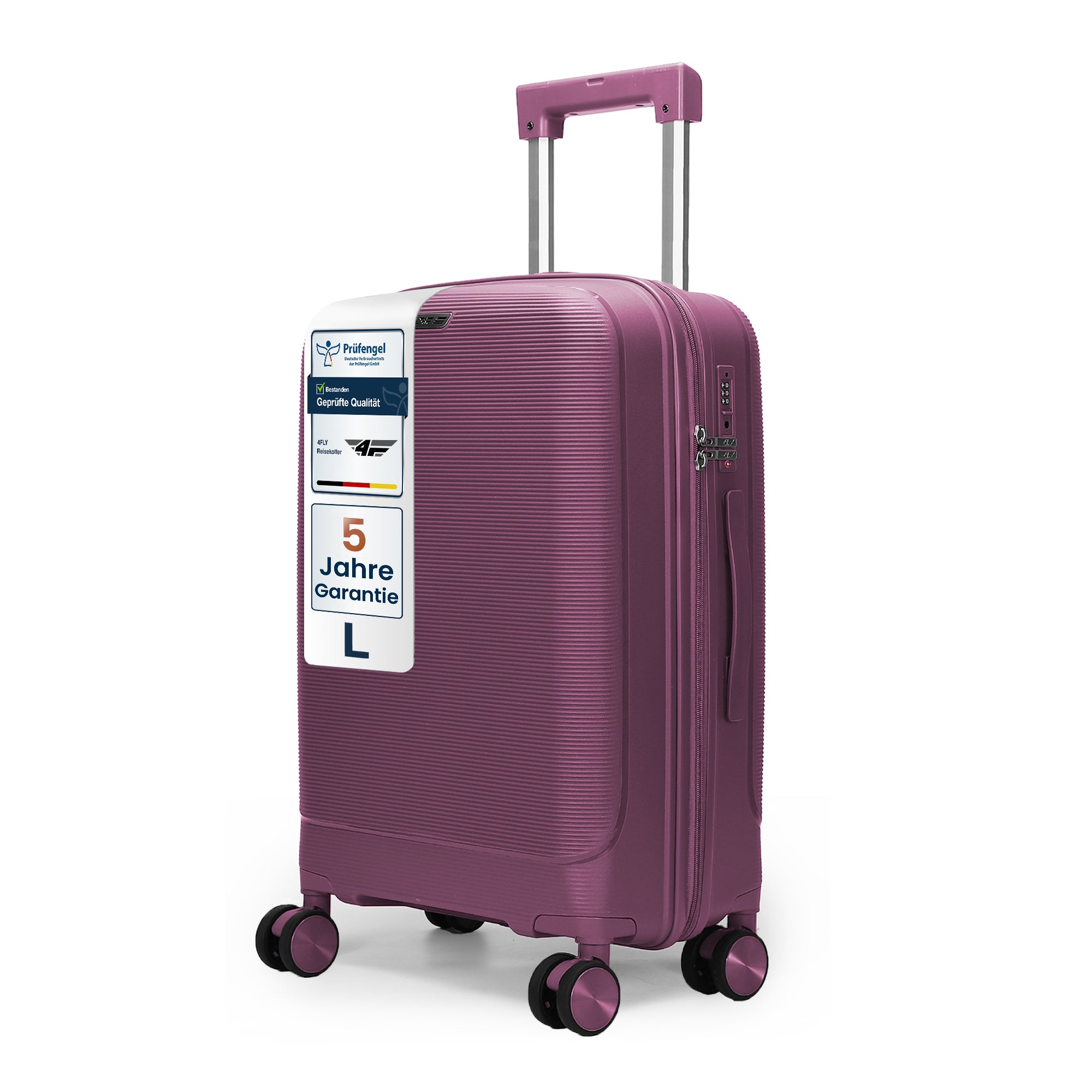 4FLY Leichter Hartschalen-Reisekoffer 65cm (60L) - Lila