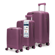 4FLY Leichter Hartschalen-Reisekoffer 3er Set - Lila