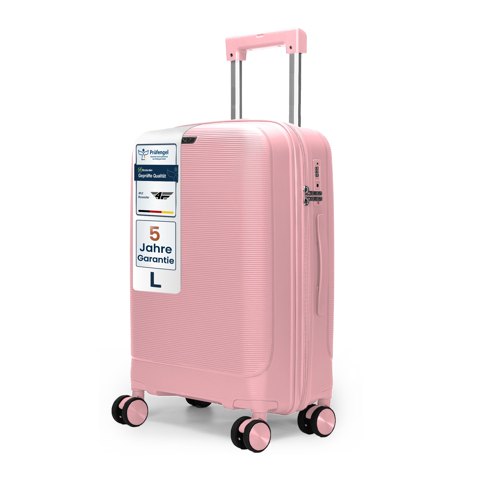 4FLY Leichter Hartschalen-Reisekoffer 65cm (60L) - Rosa