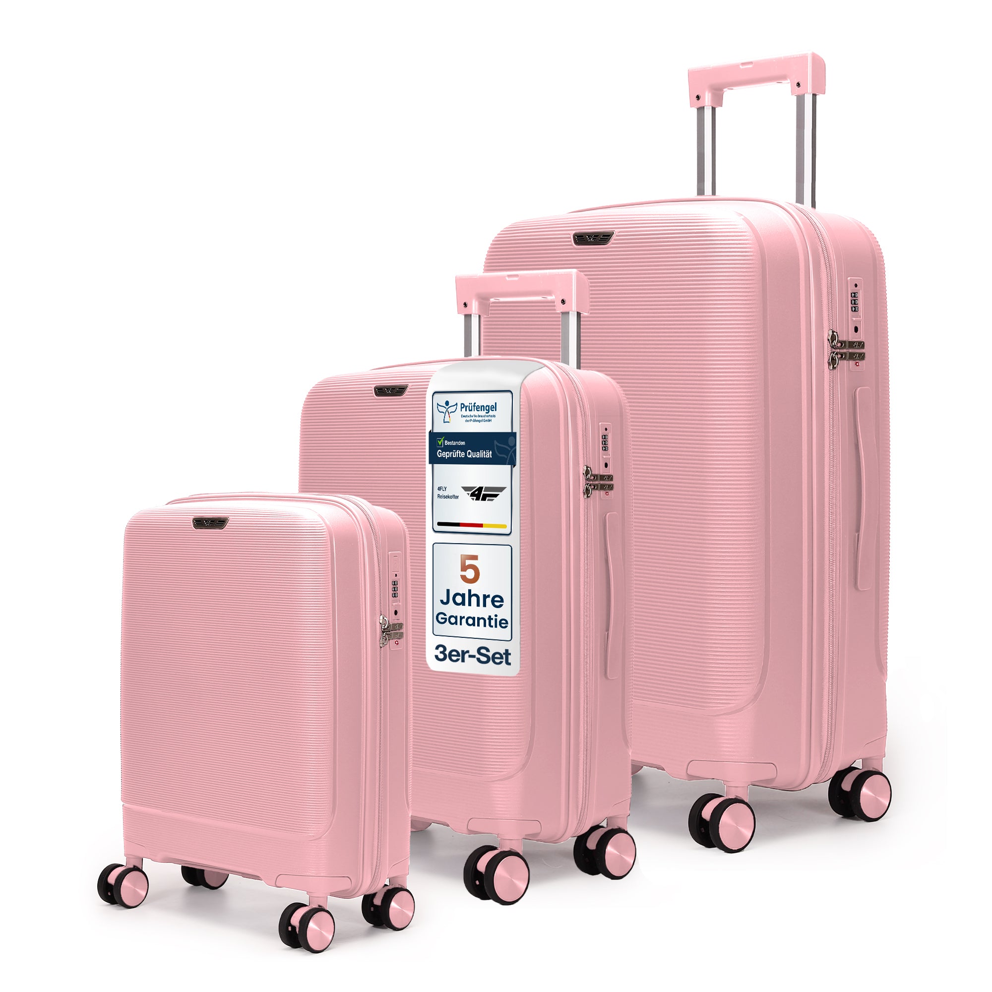 4FLY CoreMatte Leichter Hartschalen-Reisekoffer 3er Set