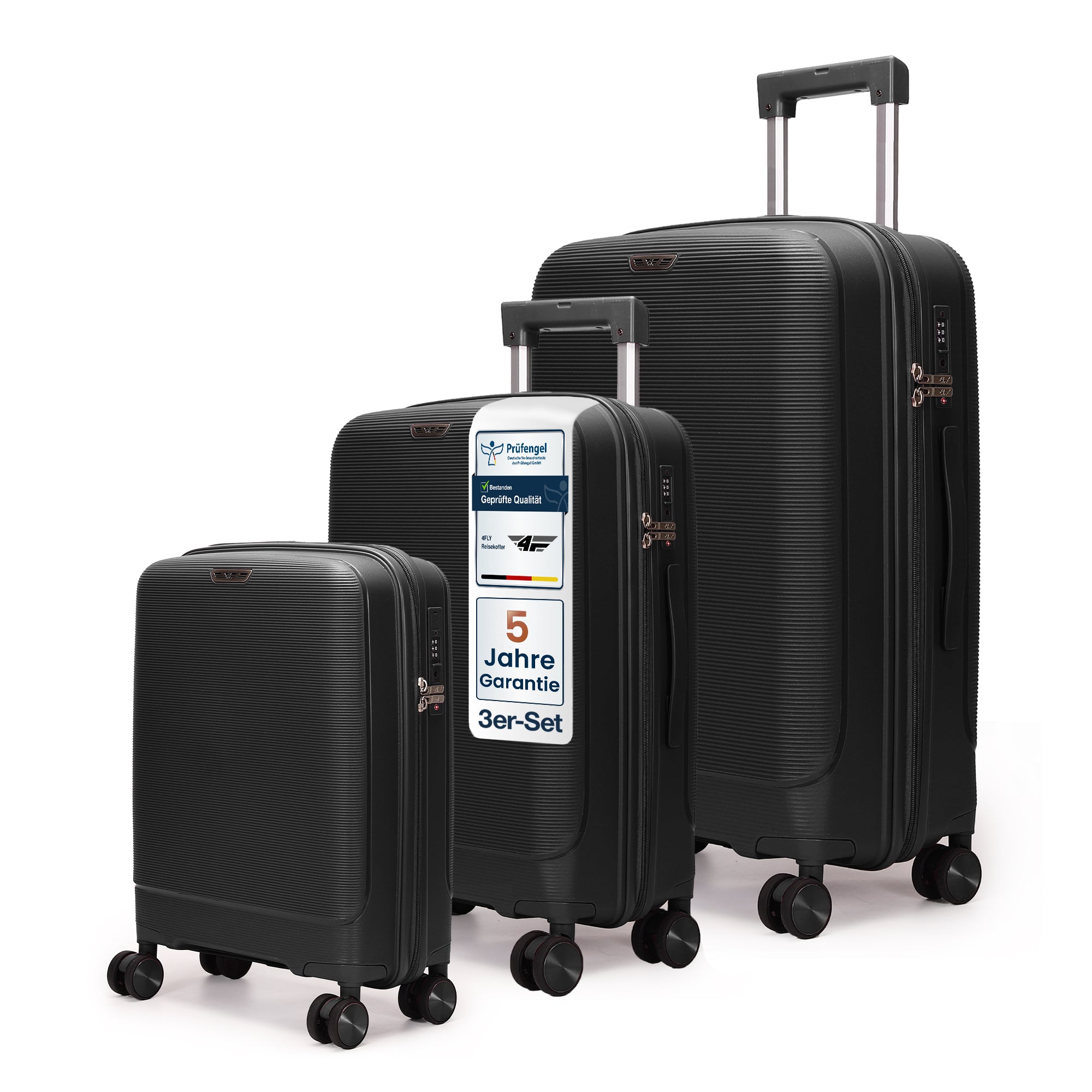 4FLY CoreMatte Leichter Hartschalen-Reisekoffer 3er Set