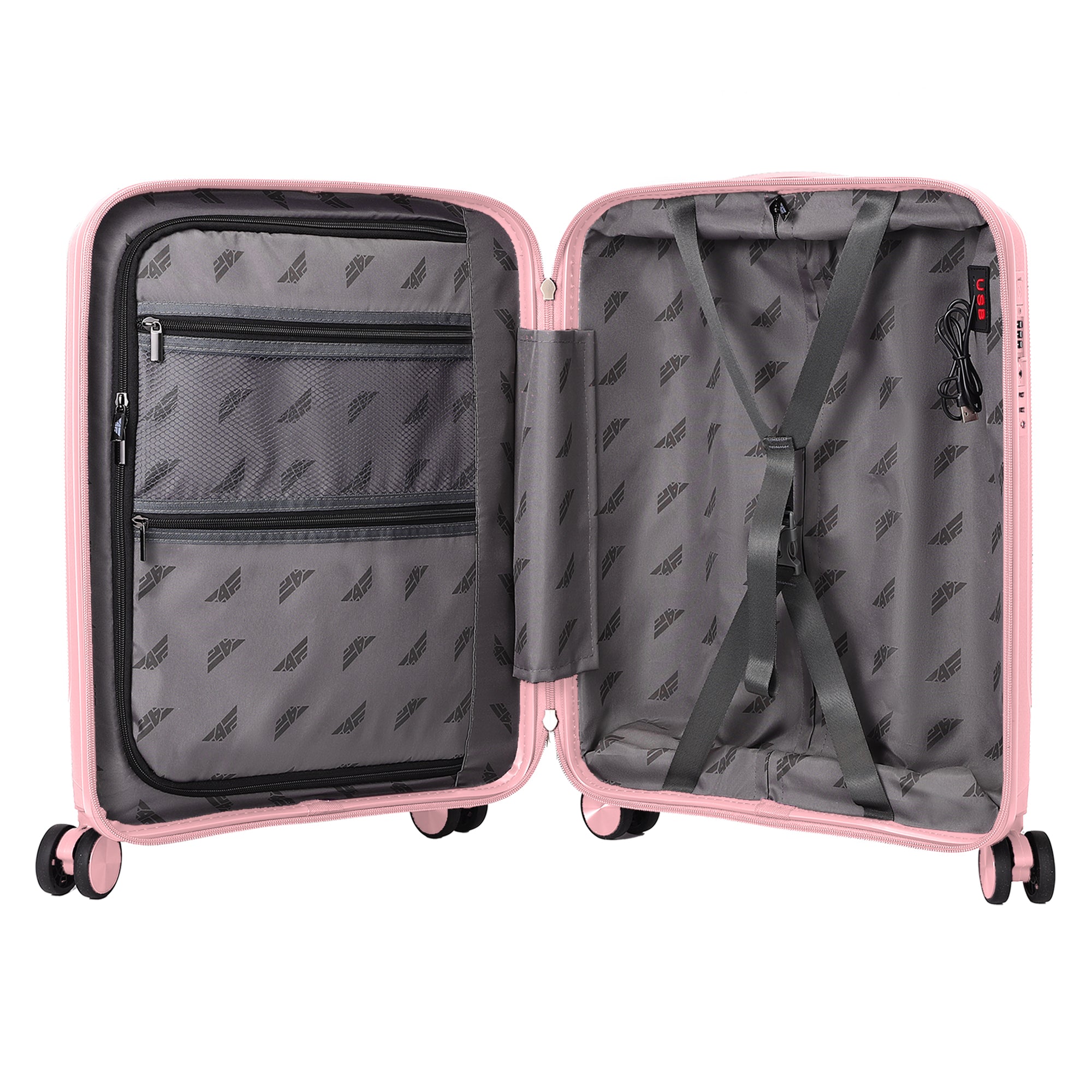 4FLY Leichter Hartschalen-Handgepäckkoffer (35L) - Rosa