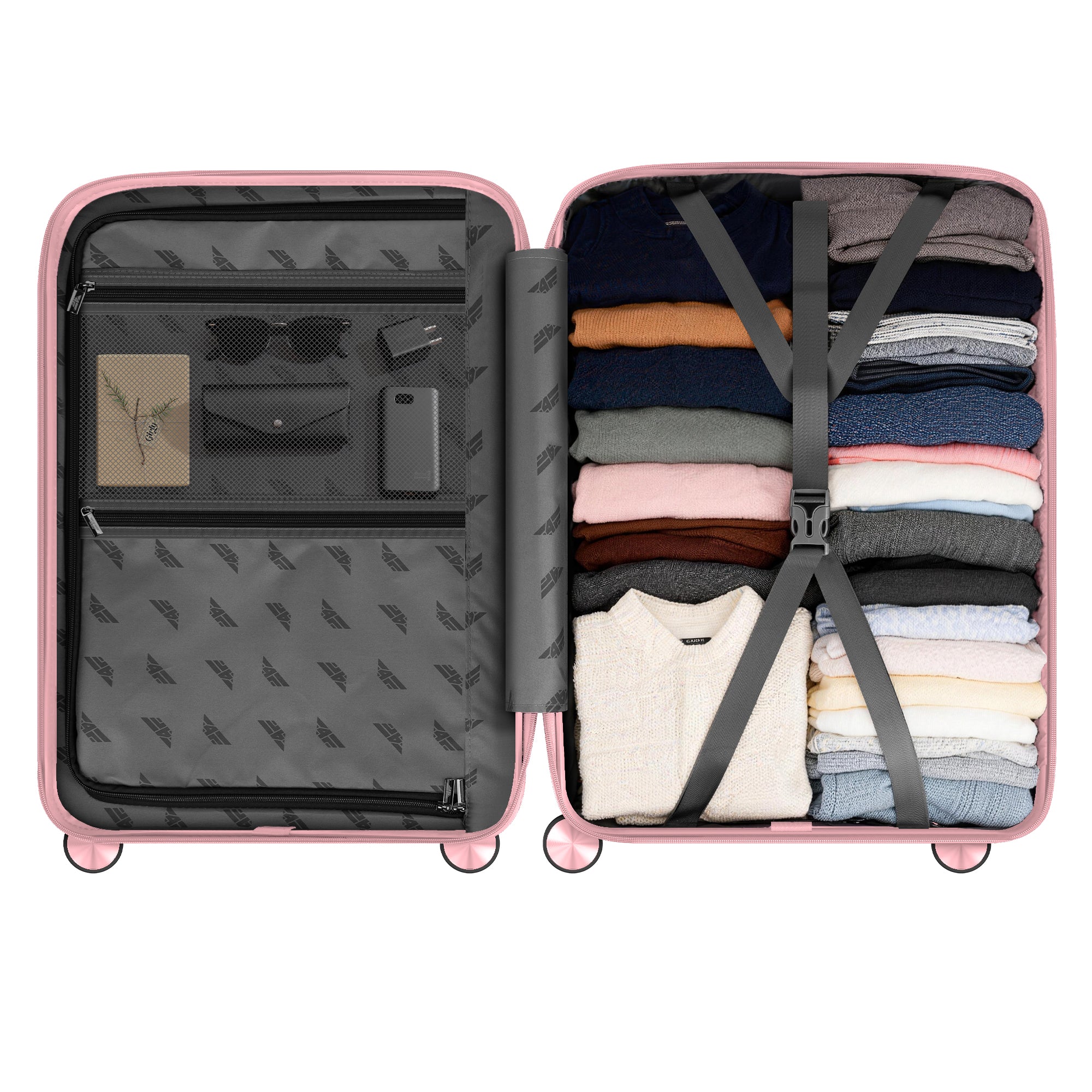 4FLY Leichter Hartschalen-Reisekoffer 75cm (90L) - Rosa