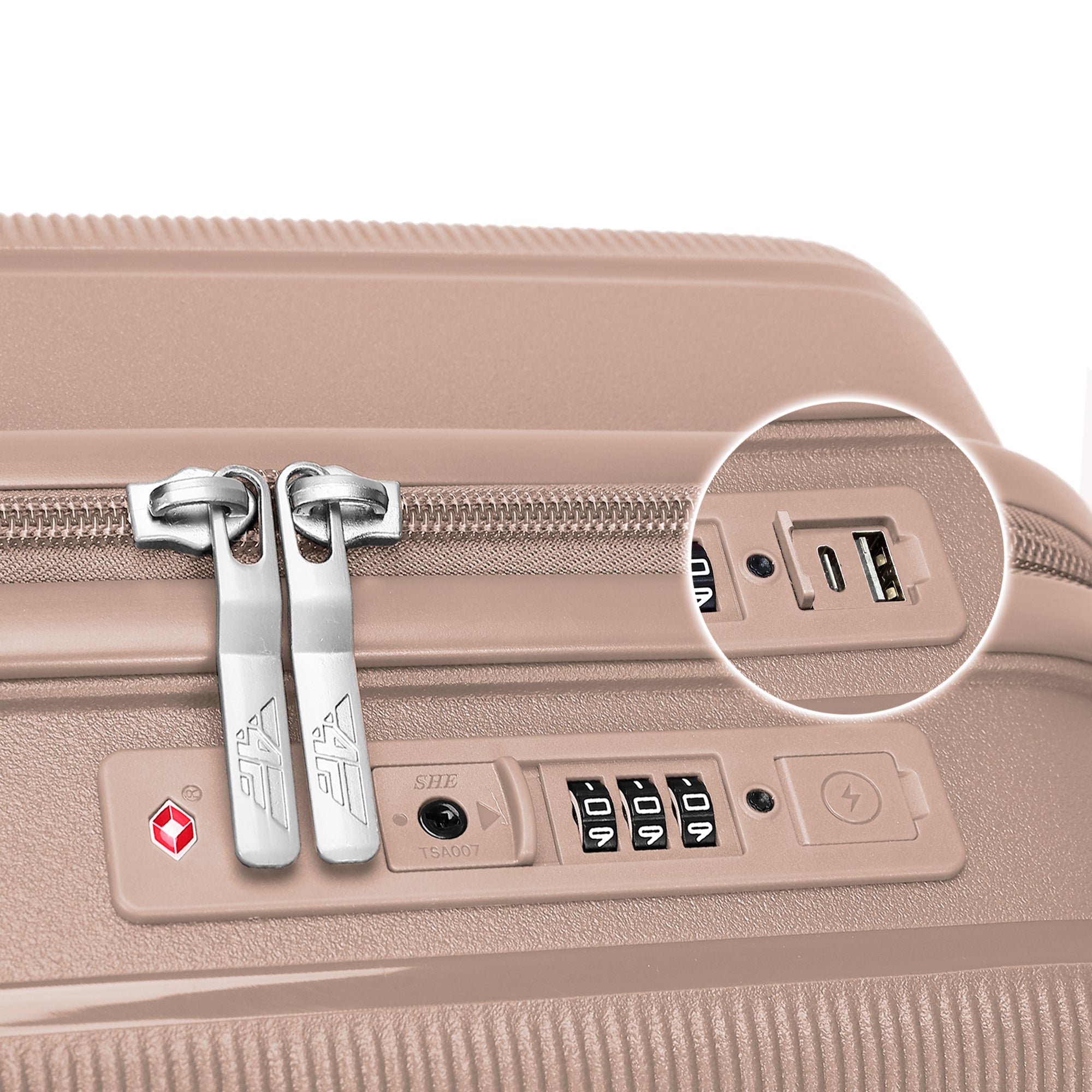 4FLY Leichter Hartschalen-Handgepäckkoffer (35L) - Khaki