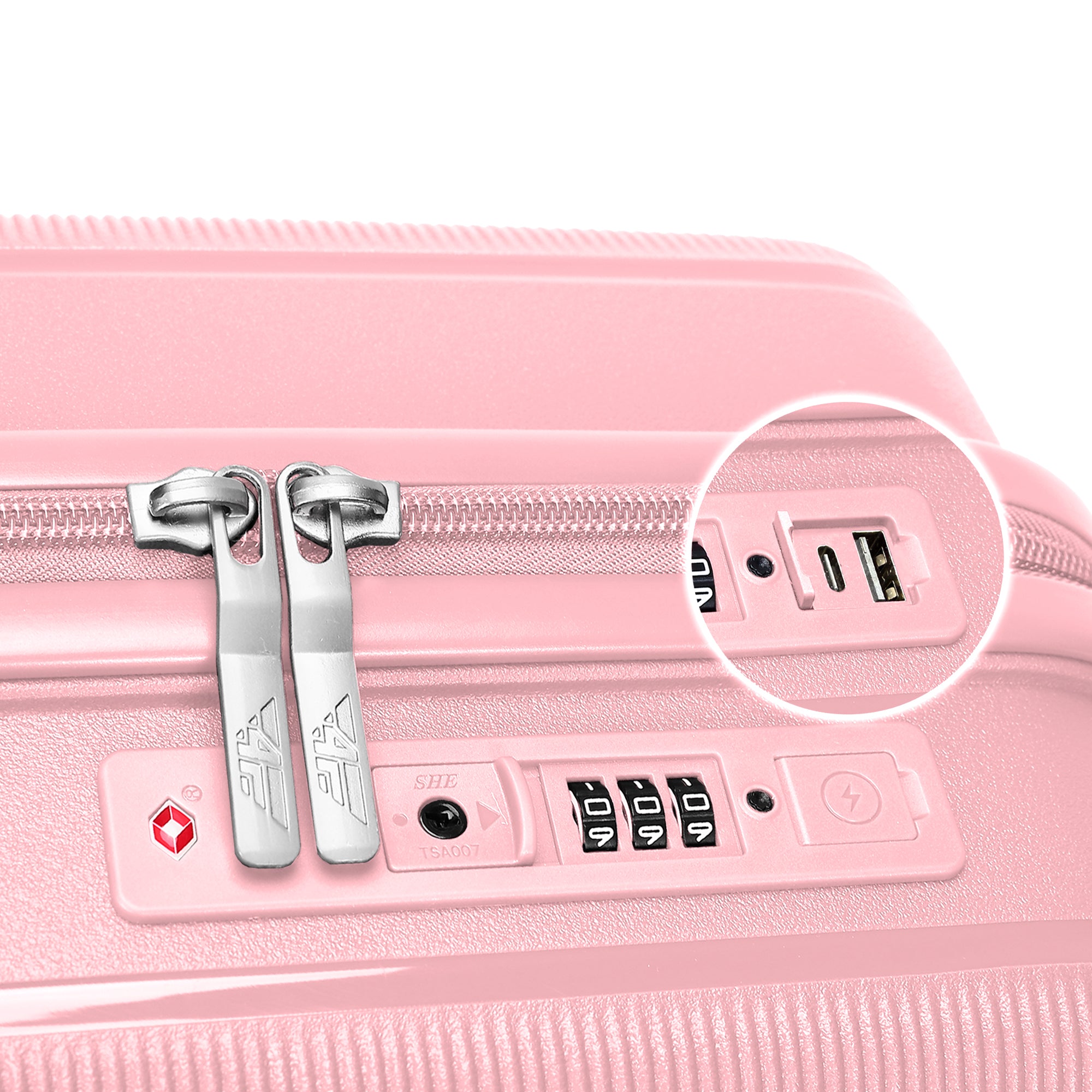 4FLY Leichter Hartschalen-Handgepäckkoffer (35L) - Rosa