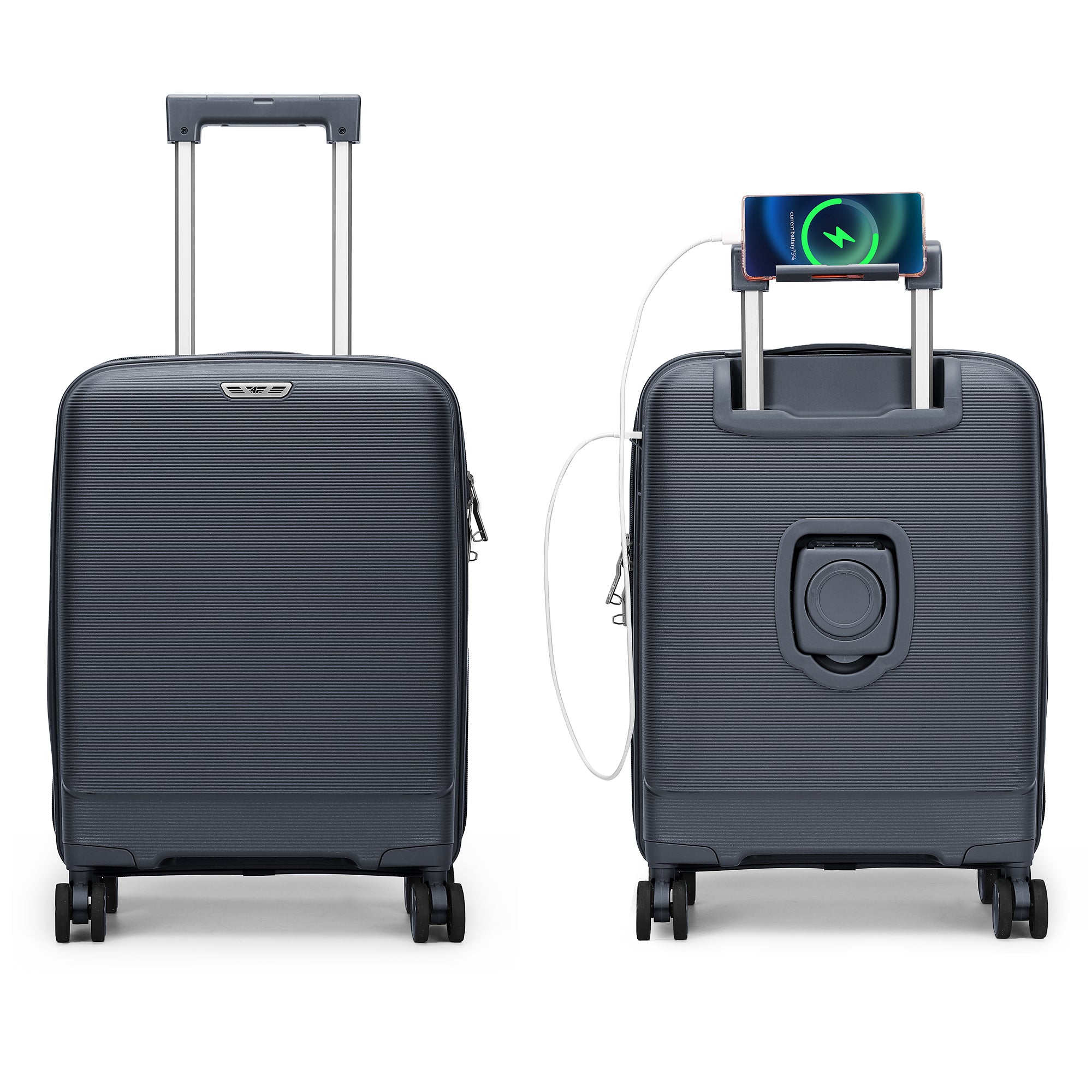 4FLY Leichter Hartschalen-Handgepäckkoffer (35L) - Blau