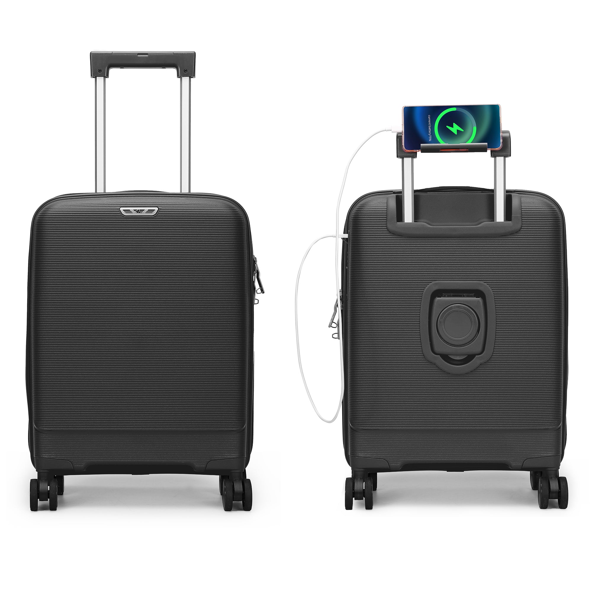 4FLY Leichter Hartschalen-Handgepäckkoffer (35L) - Grau