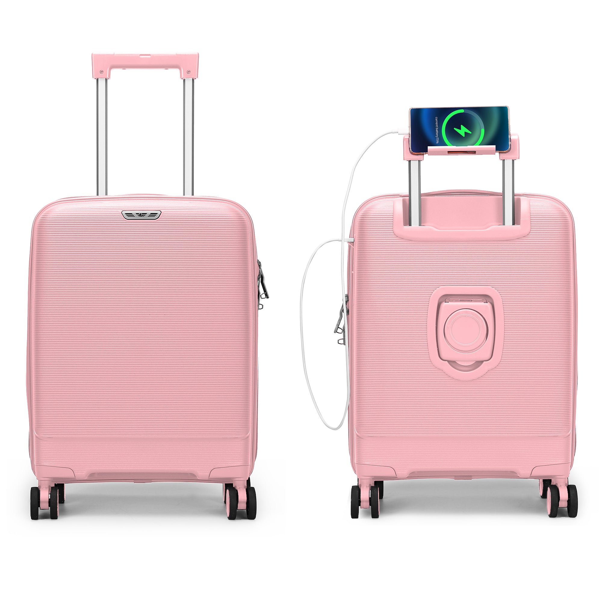 4FLY Leichter Hartschalen-Handgepäckkoffer (35L) - Rosa