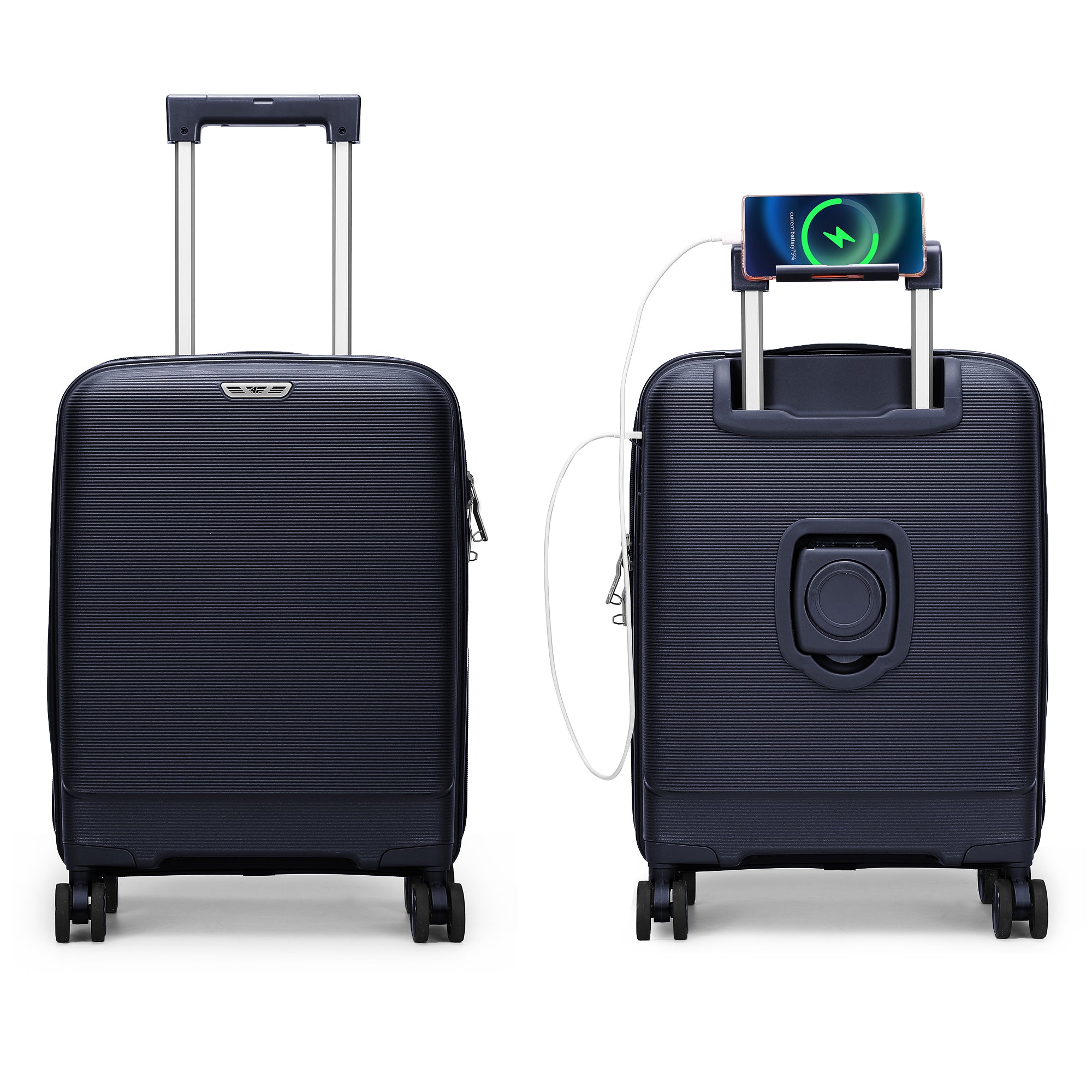 4FLY Leichter Hartschalen-Handgepäckkoffer (35L) - Dunkelblau