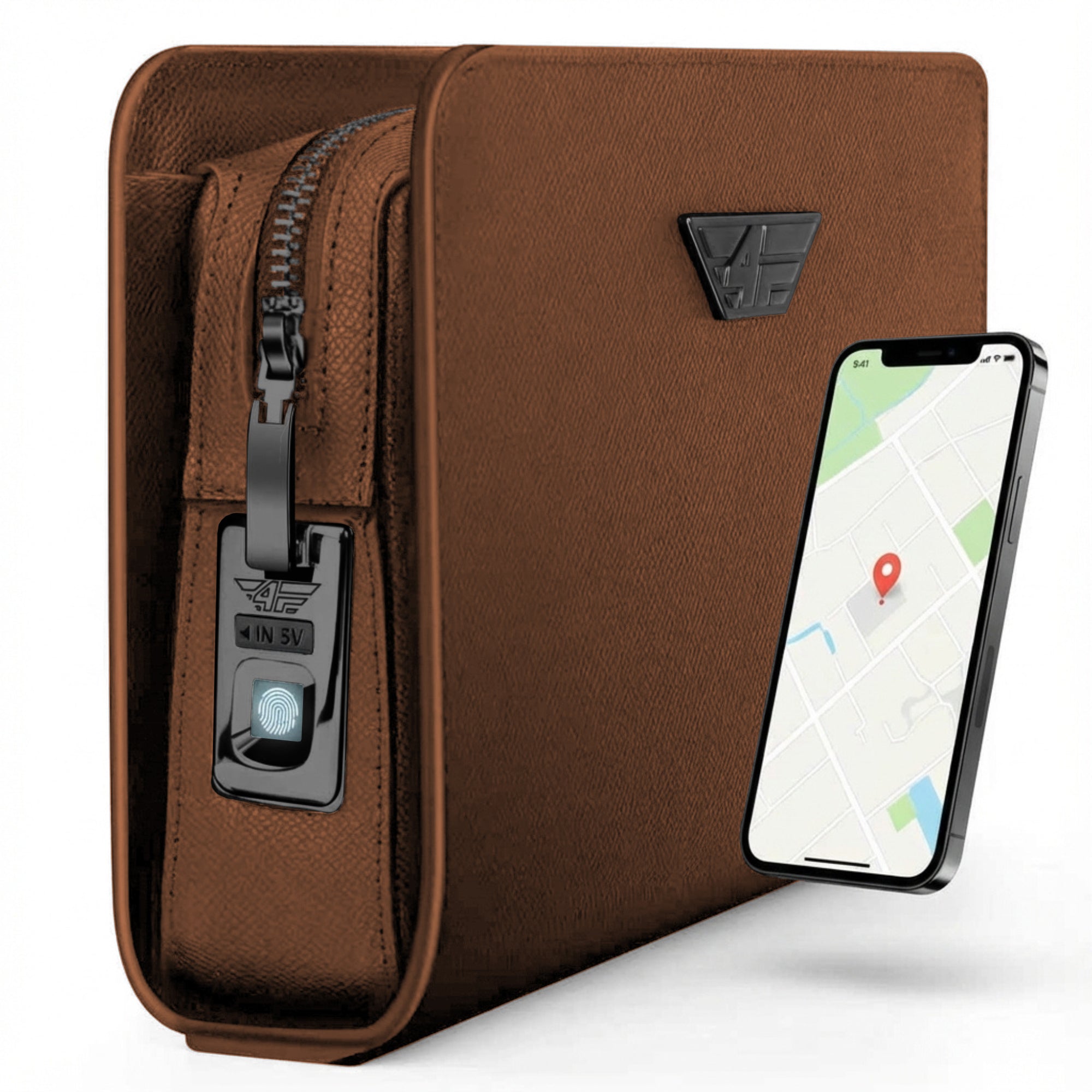 4FLY Smart Bag - Ledertasche mit Touch-ID Schloss & GPS